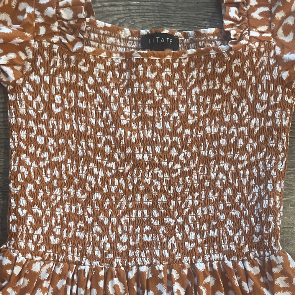 1. State Smocked Puff Sleeve Mini dress size Small - Picture 10 of 10